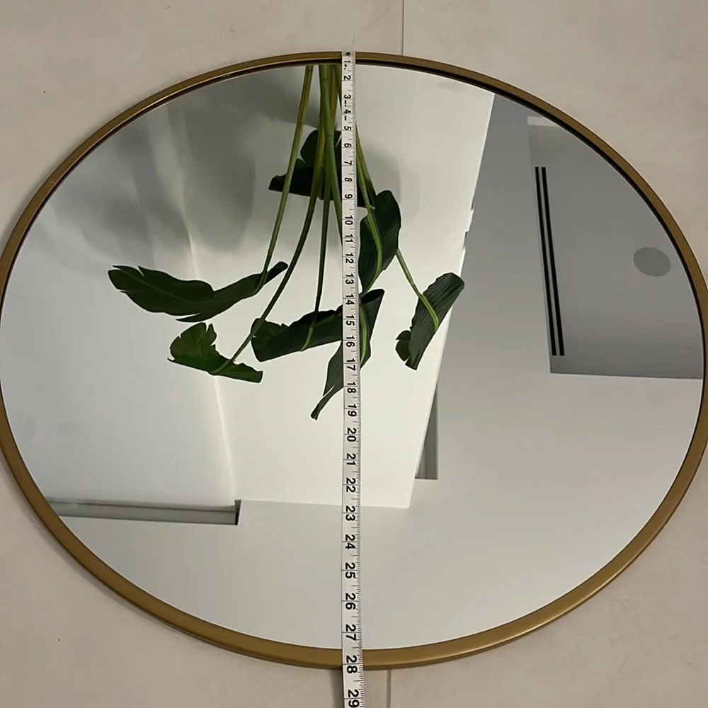 28” Mirror with Golden Frame